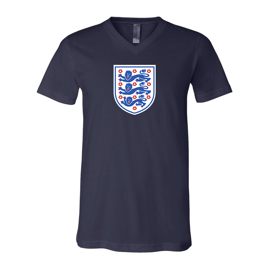 Men’s England National Football Team - BELLA + CANVAS - Jersey V-Neck Tee - 3005