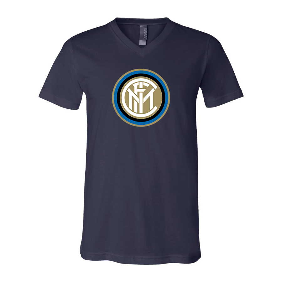 Men’s Inter Milan Soccer - BELLA + CANVAS - Jersey V-Neck Tee - 3005