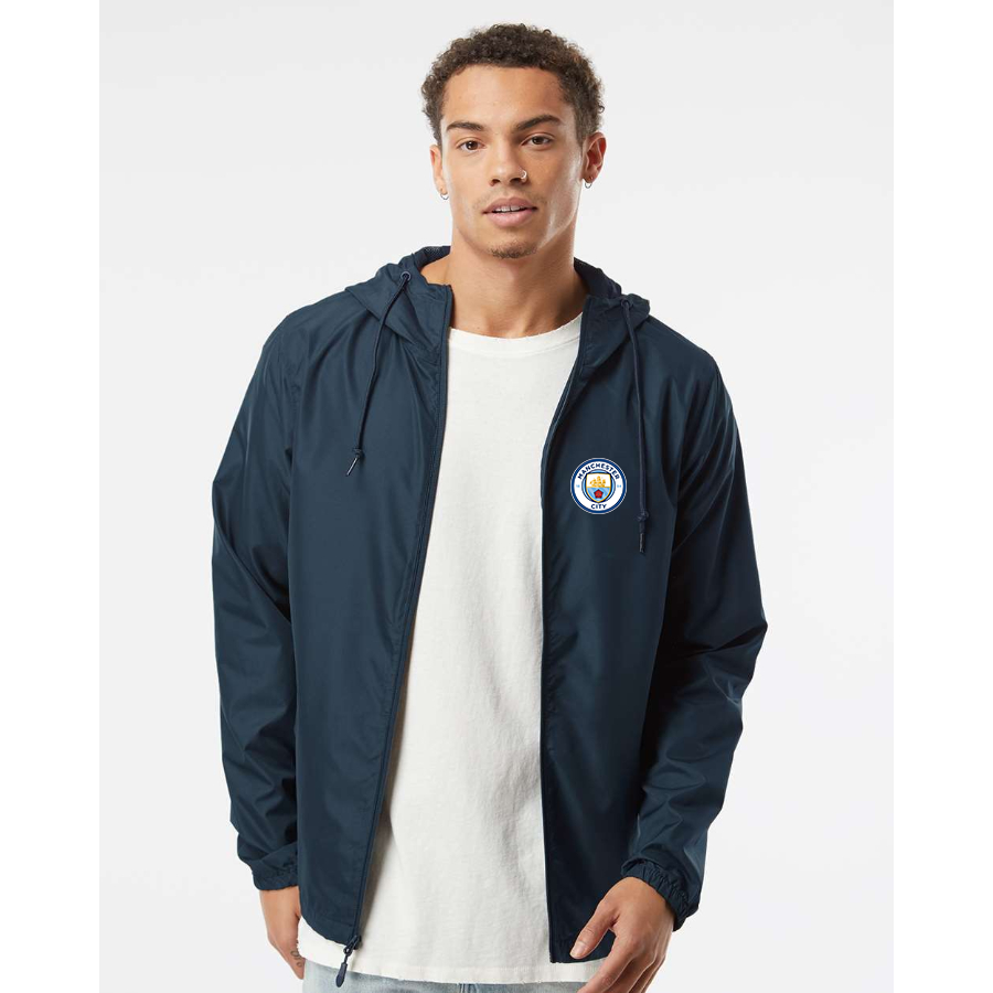 Men’s Manchester City Soccer - Independent Trading Co. - Lightweight Windbreaker Full-Zip Jacket - EXP54LWZ