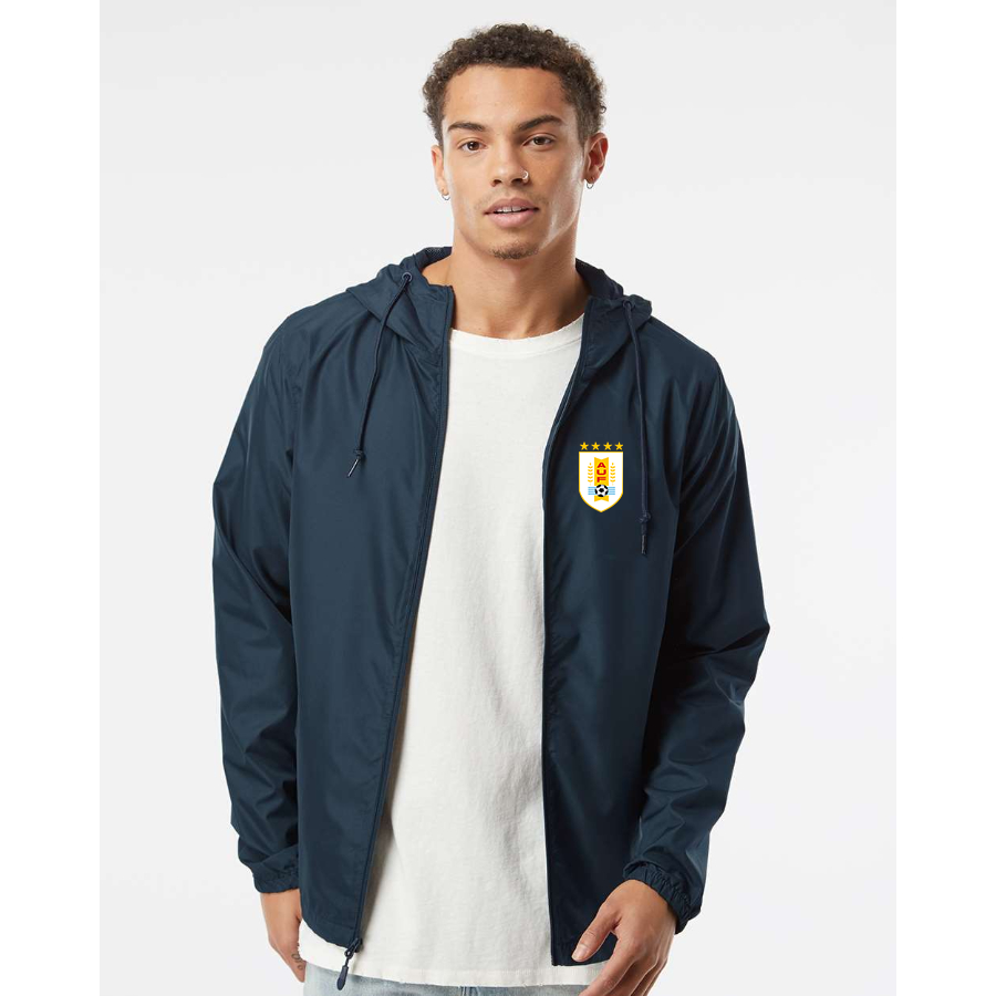 Men’s Uruguay National Soccer Team  - Independent Trading Co. - Lightweight Windbreaker Full-Zip Jacket - EXP54LWZ