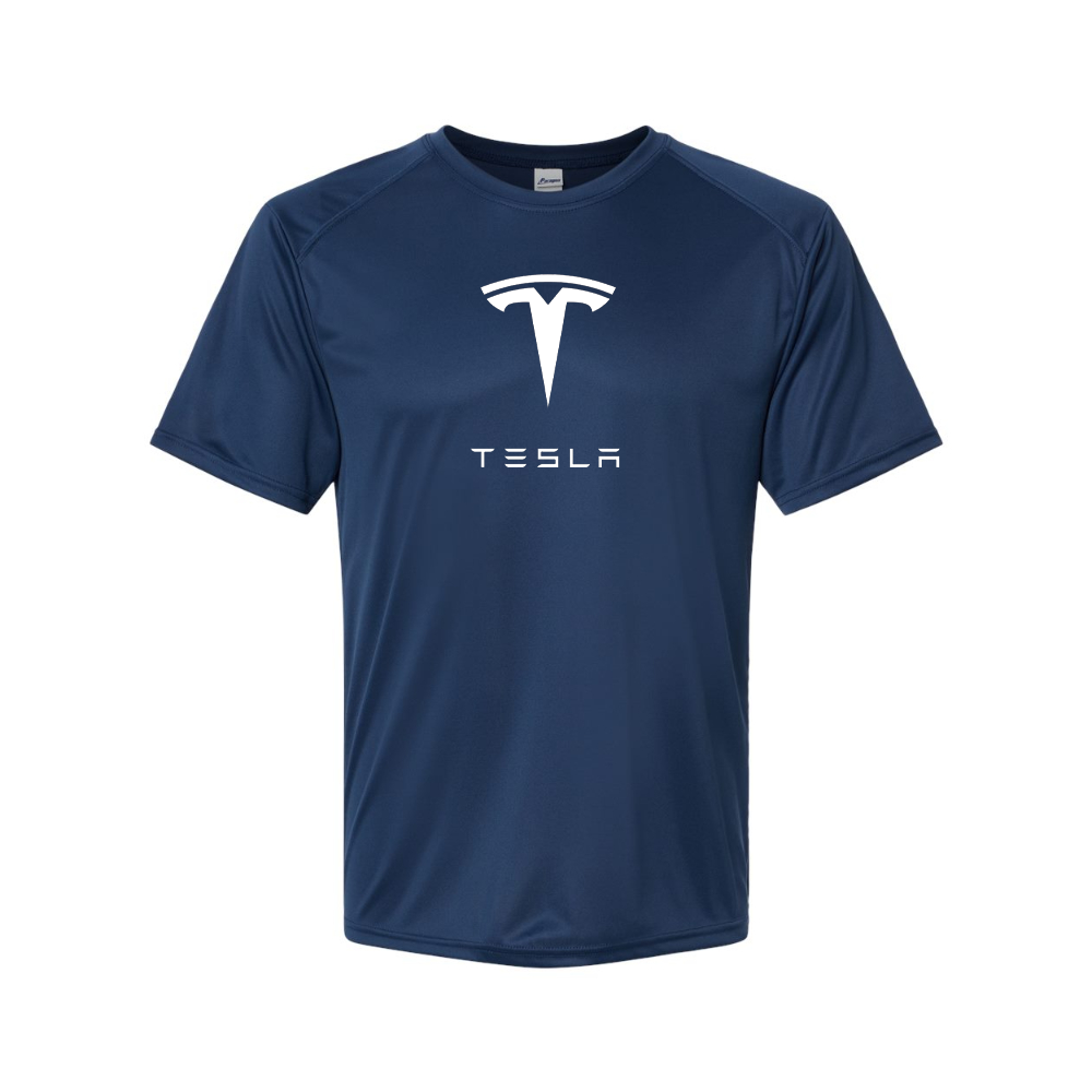 Youth Kids Tesla Motorsports Car Polyester T-Shirt