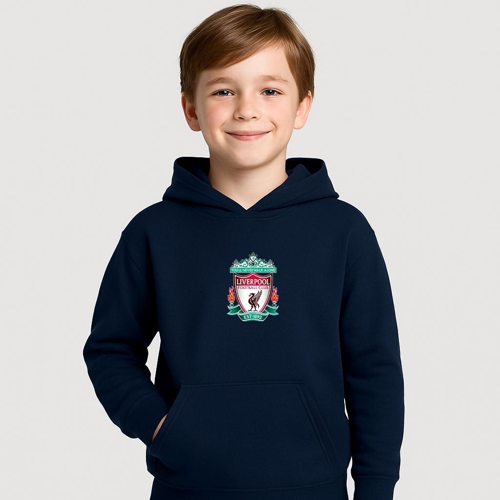 Youth Kids Liverpool Football Club Est.1892 Pullover Hoodie