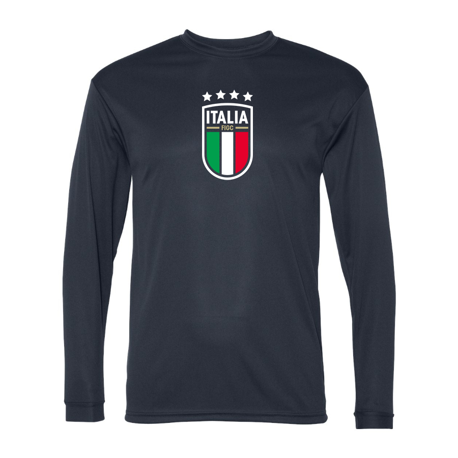 Men’s Italy National Soccer Team  - C2 Sport - Performance Long Sleeve T-Shirt - 5104