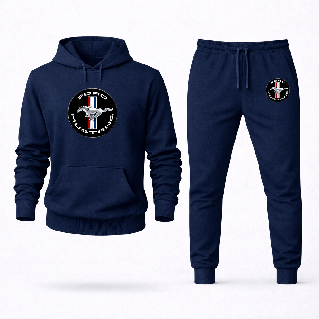 Men's Ford Mustang Motorsport Supercars Hoodie Joggers Set
