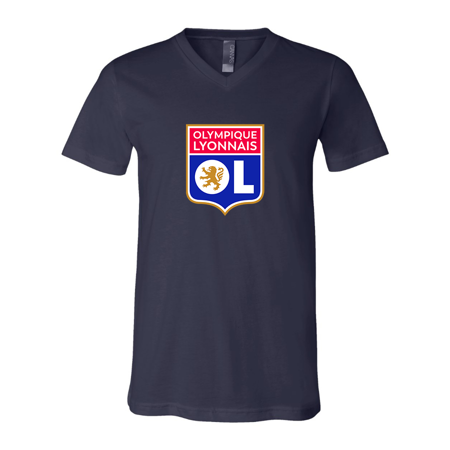 Men’s Olympique Lyonnais FC - BELLA + CANVAS - Jersey V-Neck Tee - 3005