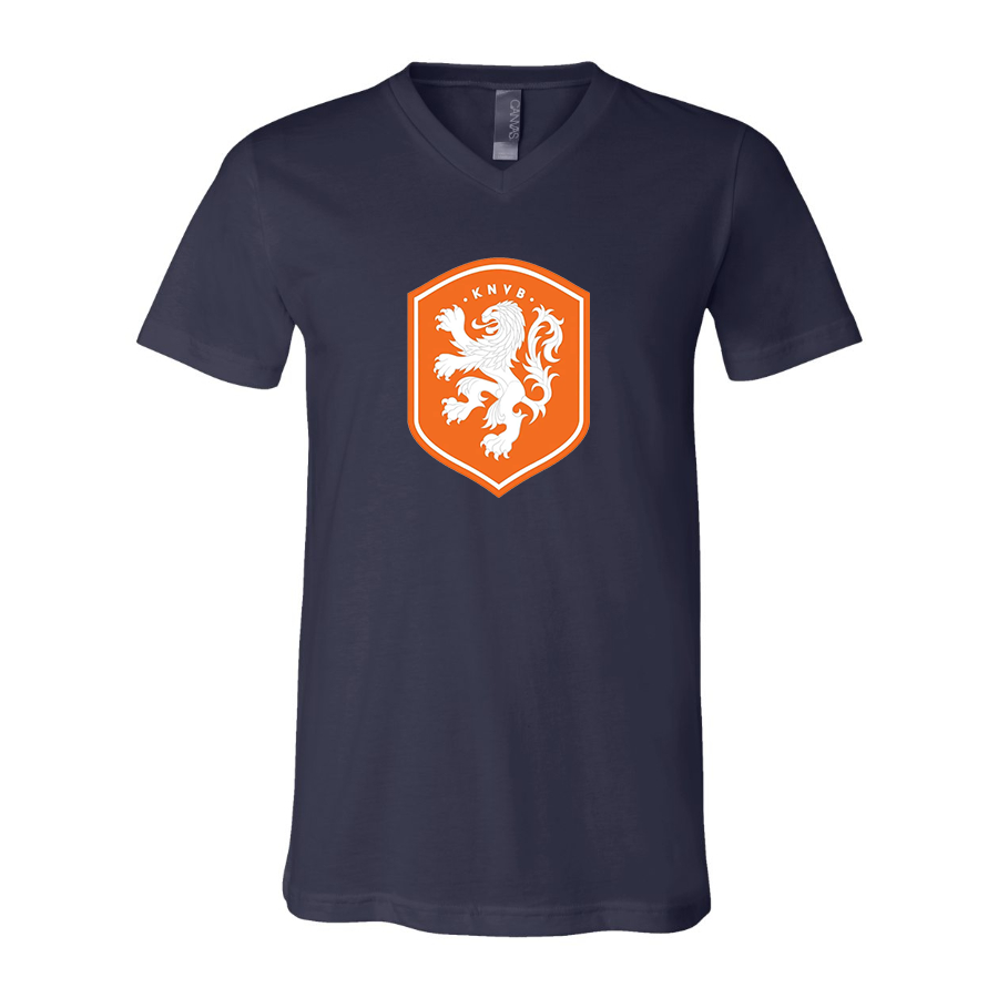 Men’s  Netherlands National Soccer Team  - BELLA + CANVAS - Jersey V-Neck Tee - 3005
