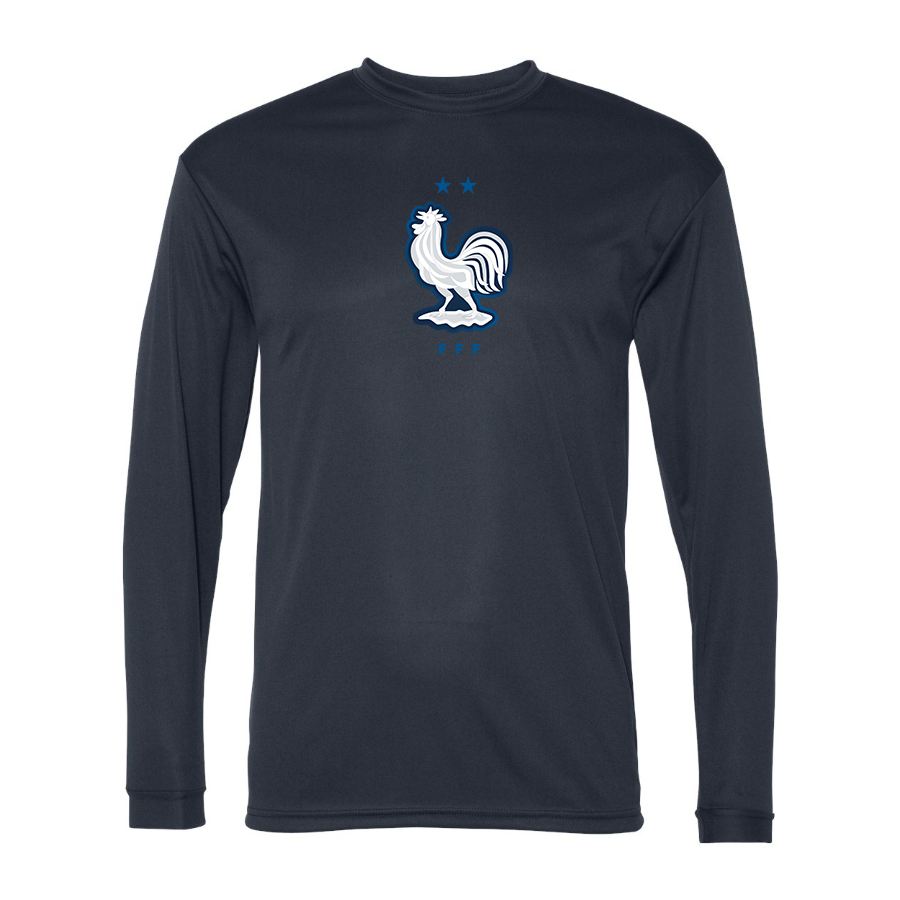 Men’s France National Soccer Team - C2 Sport - Performance Long Sleeve T-Shirt - 5104