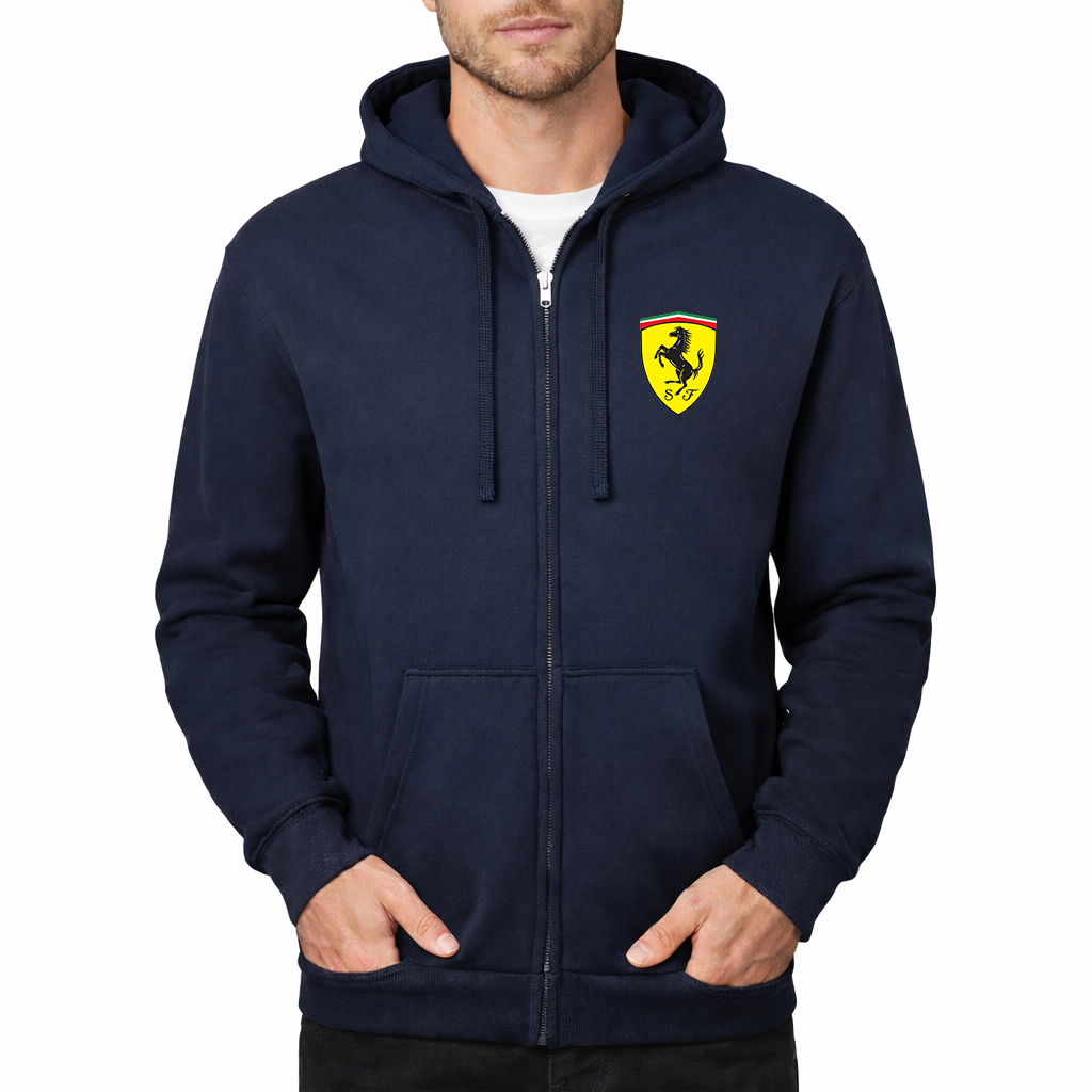 Men’s Ferrari Motorsport Car Zipper Hoodie