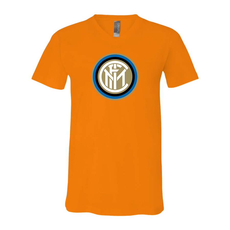 Men’s Inter Milan Soccer - BELLA + CANVAS - Jersey V-Neck Tee - 3005