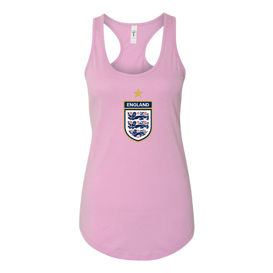 Women's England National Soccer Team  Racerback Tank Top