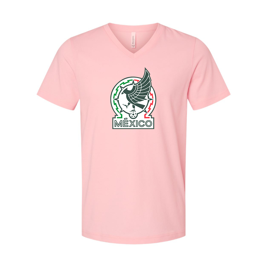 Men’s  Mexico Soccer  - BELLA + CANVAS - Jersey V-Neck Tee - 3005