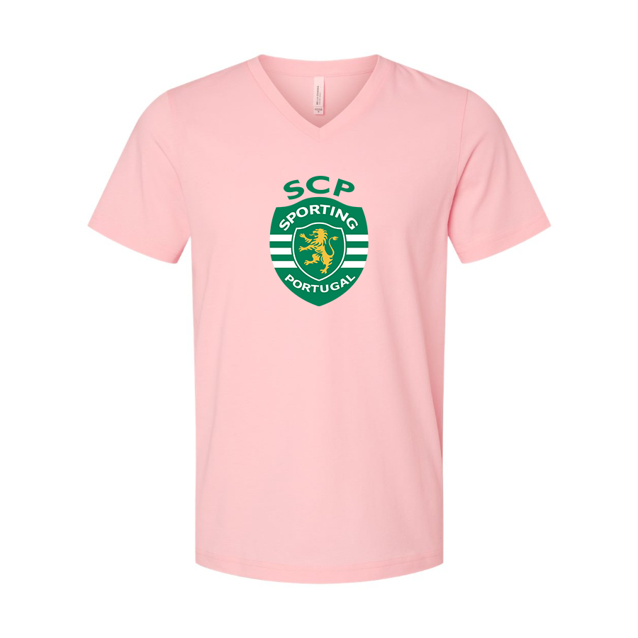 Men’s Sporting CP FC  - BELLA + CANVAS - Jersey V-Neck Tee - 3005