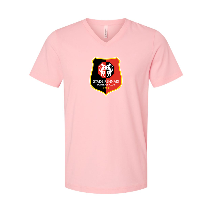 Men’s Stade Rennais FC - BELLA + CANVAS - Jersey V-Neck Tee - 3005