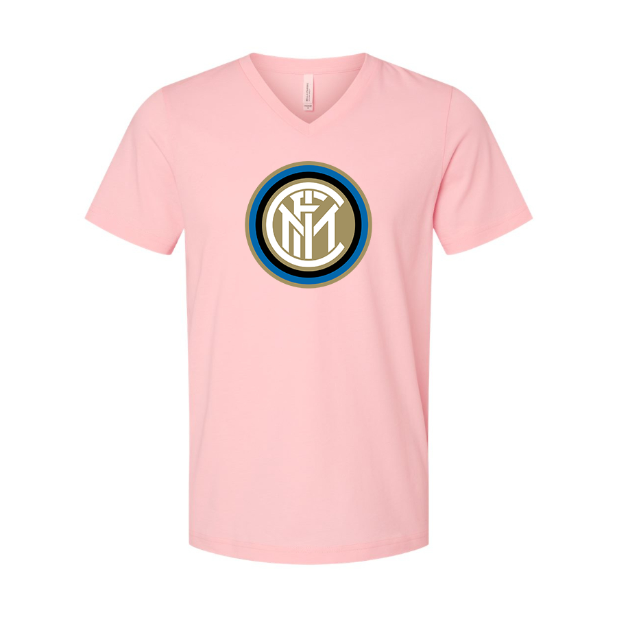 Men’s Inter Milan Soccer - BELLA + CANVAS - Jersey V-Neck Tee - 3005