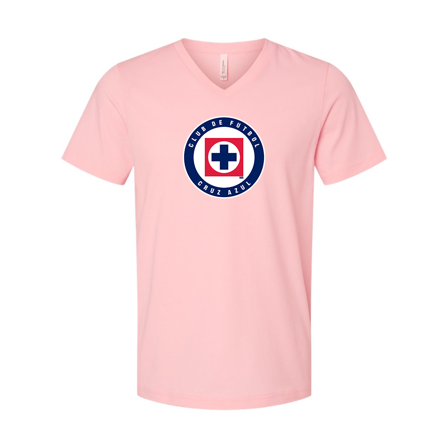 Men’s Cruz Azul Football Club - BELLA + CANVAS - Jersey V-Neck Tee - 3005