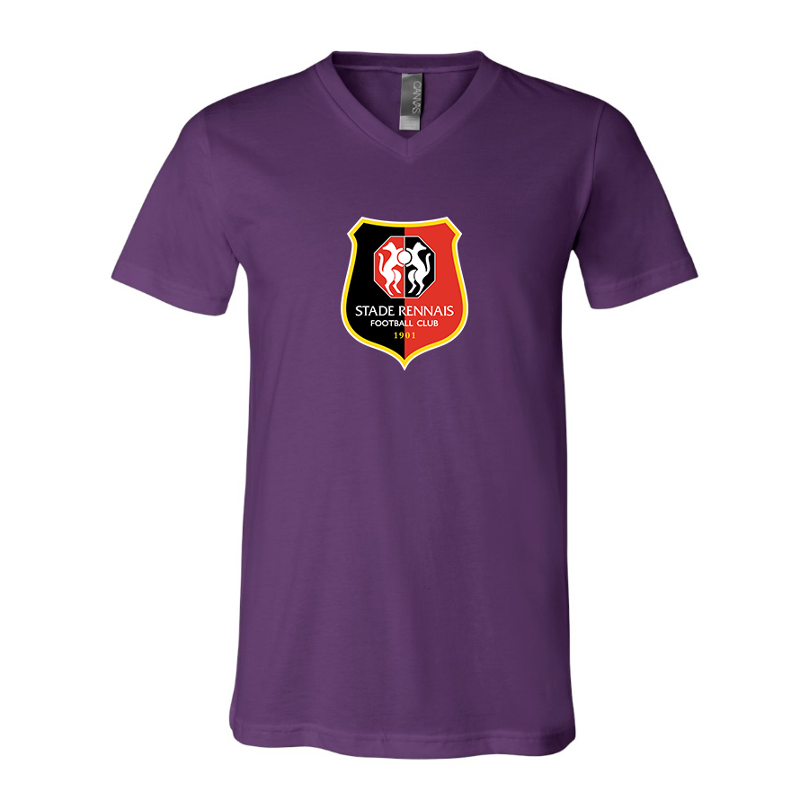 Men’s Stade Rennais FC - BELLA + CANVAS - Jersey V-Neck Tee - 3005