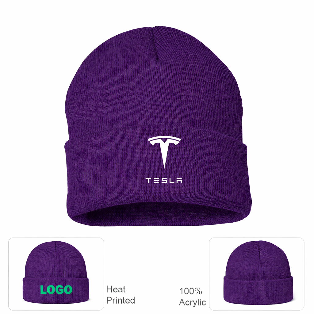 Tesla Motorsports Car Beanie Hat