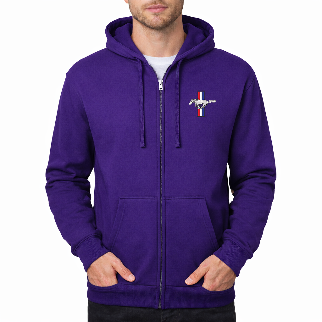 Men's Ford Mustang New Car Zipper Hoodie
