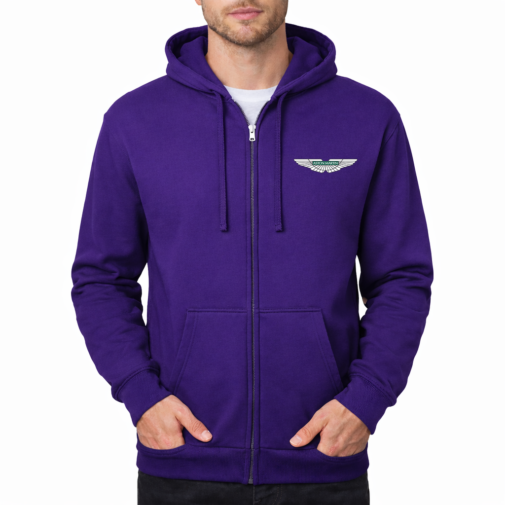 Men's Aston Martin Motorsports Car Zipper Hoodie