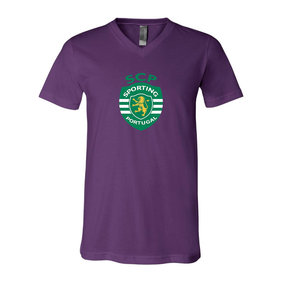 Men’s Sporting CP FC  - BELLA + CANVAS - Jersey V-Neck Tee - 3005