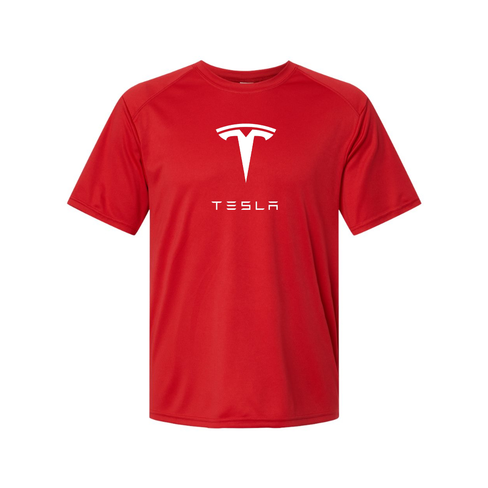 Youth Kids Tesla Motorsports Car Polyester T-Shirt