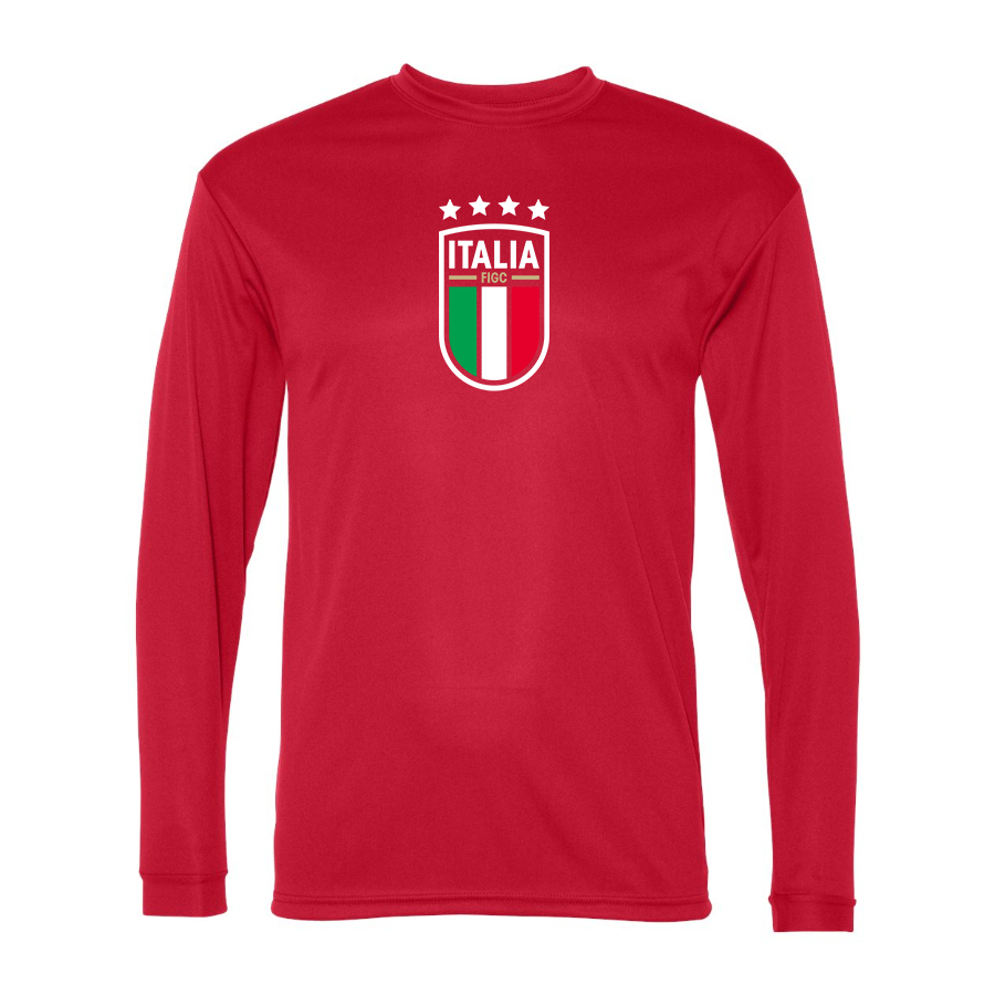 Men’s Italy National Soccer Team  - C2 Sport - Performance Long Sleeve T-Shirt - 5104