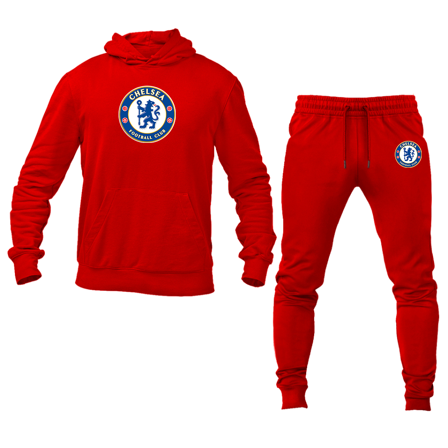 Men's Chelsea Soccer Logo Hoodie Joggers Set