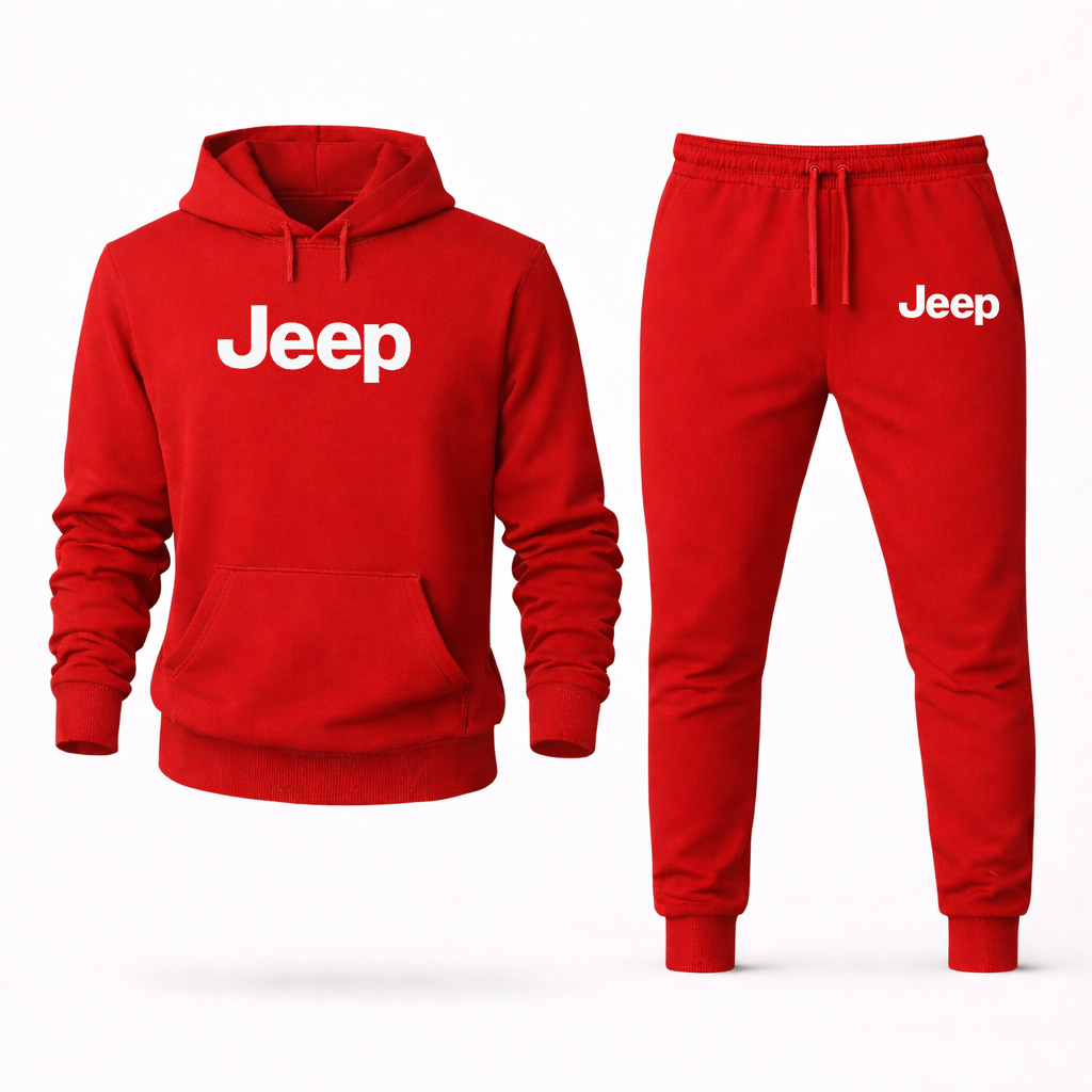 Men's Jeep Car  Hoodie Joggers Set