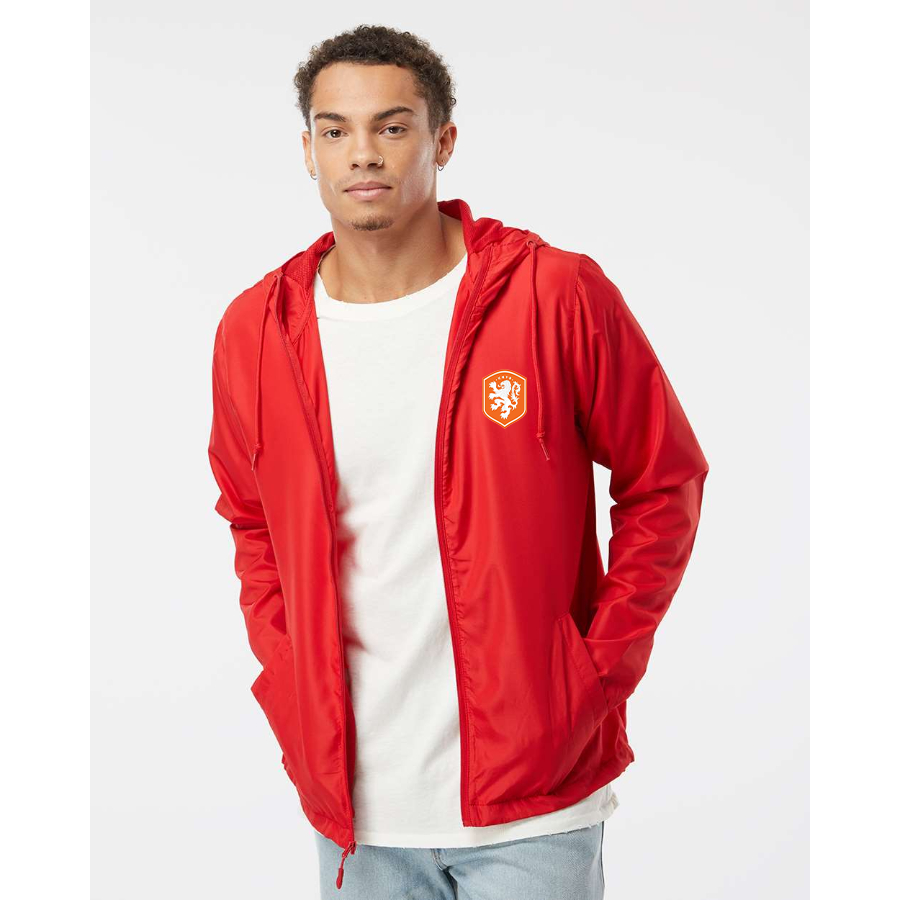 Men’s Netherlands National Soccer Team  - Independent Trading Co. - Lightweight Windbreaker Full-Zip Jacket - EXP54LWZ