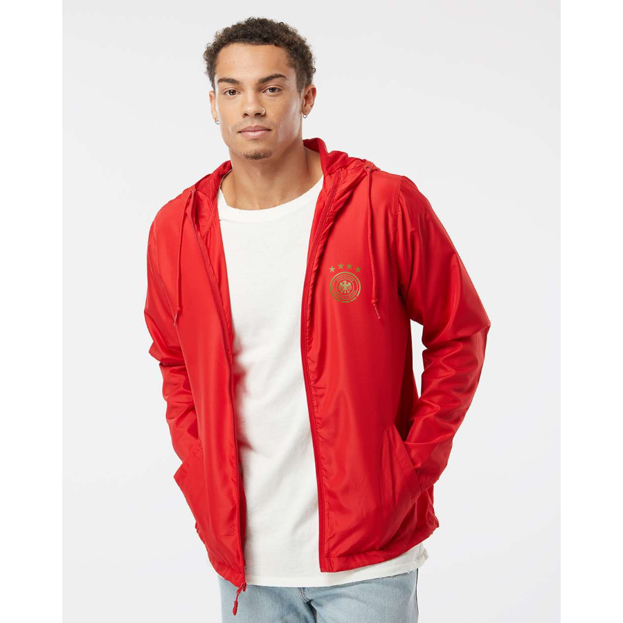 Men’s Germany Soccer - Independent Trading Co. - Lightweight Windbreaker Full-Zip Jacket - EXP54LWZ