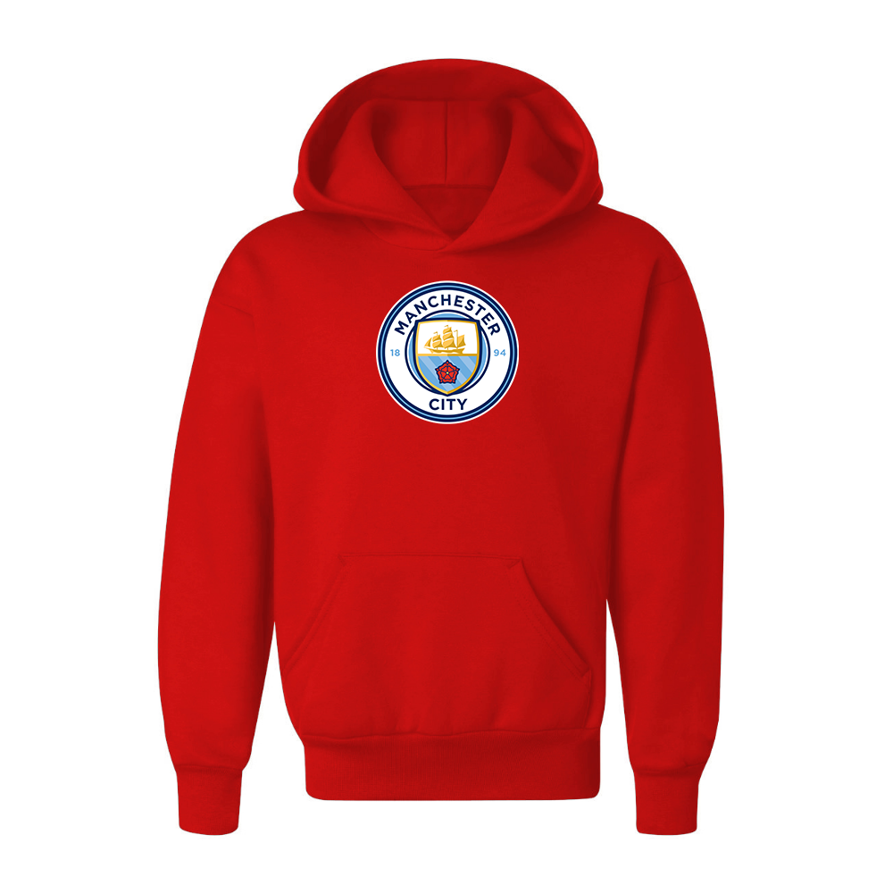Youth Kids Manchester City Soccer Pullover Hoodie