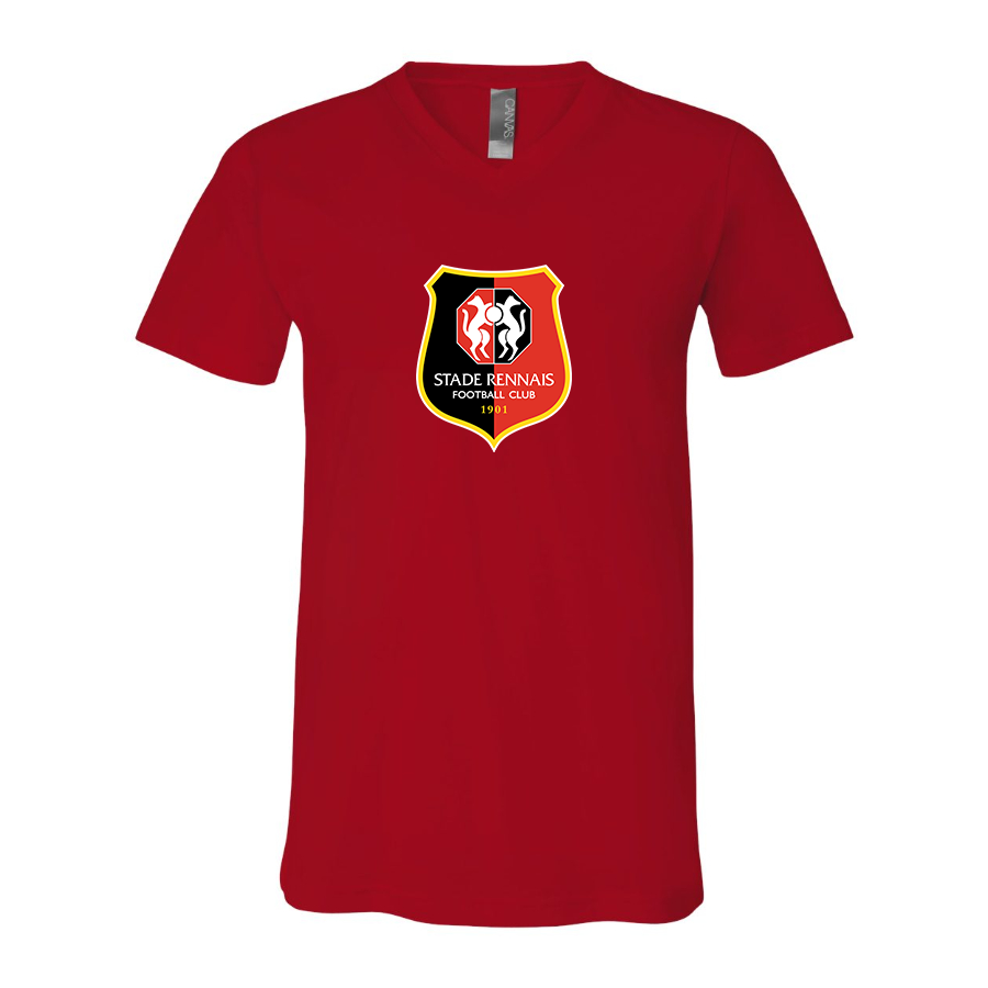 Men’s Stade Rennais FC - BELLA + CANVAS - Jersey V-Neck Tee - 3005