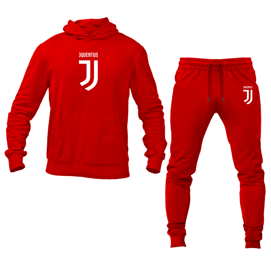 Men's Juventus Soccer Logo Hoodie Joggers Set