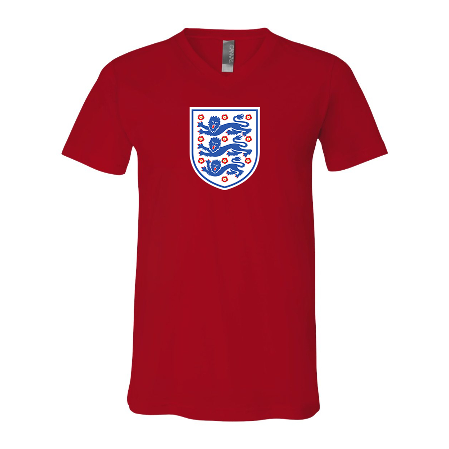 Men’s England National Football Team - BELLA + CANVAS - Jersey V-Neck Tee - 3005