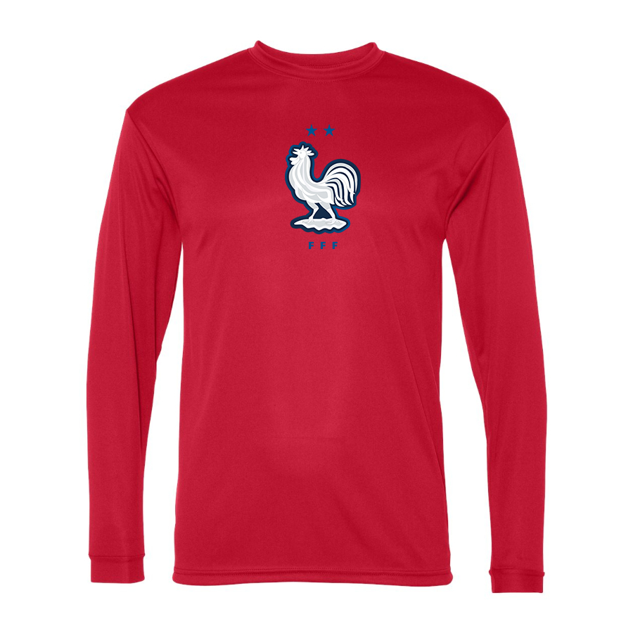 Men’s France National Soccer Team - C2 Sport - Performance Long Sleeve T-Shirt - 5104