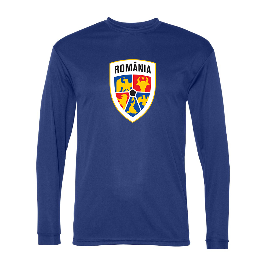 Men’s  Romania National Soccer Team - C2 Sport - Performance Long Sleeve T-Shirt - 5104