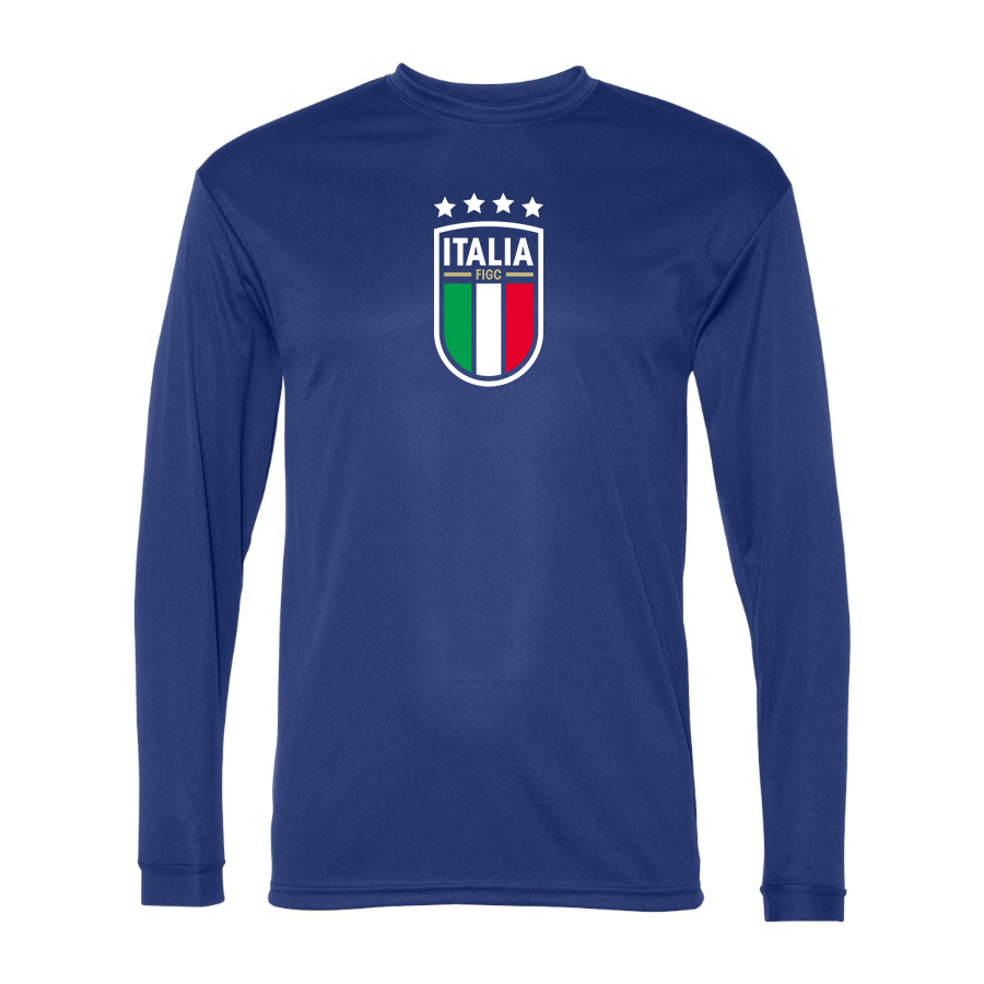 Men’s Italy National Soccer Team  - C2 Sport - Performance Long Sleeve T-Shirt - 5104