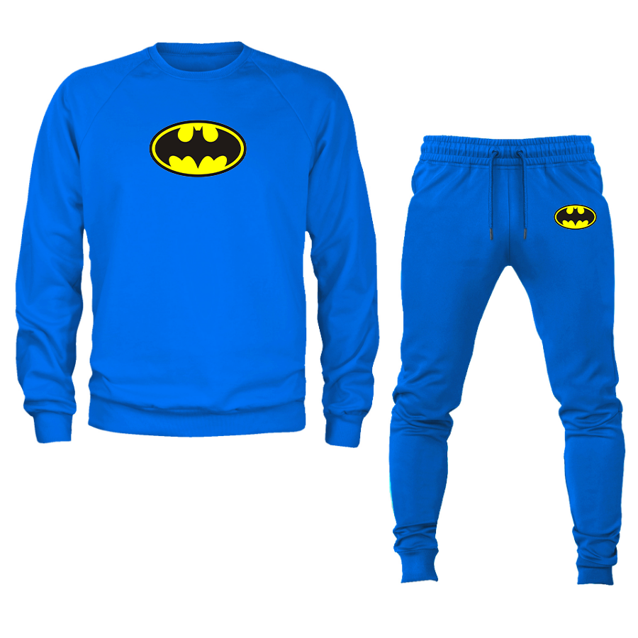 Men's DC Comics Batman Superhero Crewneck Sweatshirt Joggers Suit