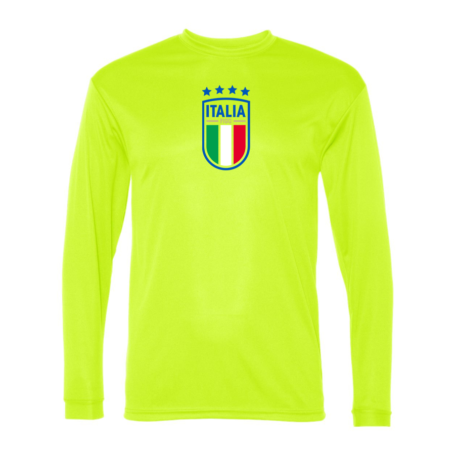 Men’s Italy National Soccer Team  - C2 Sport - Performance Long Sleeve T-Shirt - 5104