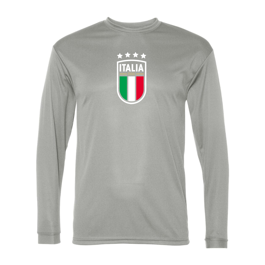 Men’s Italy National Soccer Team  - C2 Sport - Performance Long Sleeve T-Shirt - 5104