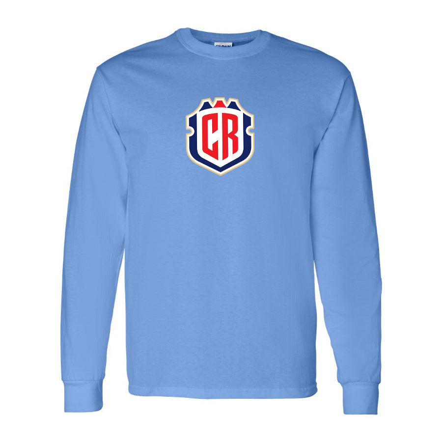 Youth Kids Costa Rica National Soccer Team Long Sleeve T-Shirt