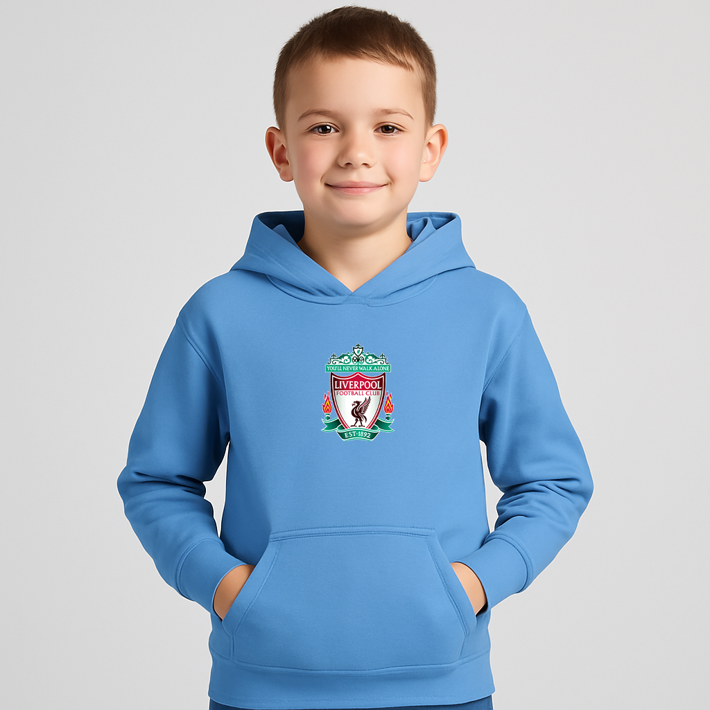 Youth Kids Liverpool Football Club Est.1892 Pullover Hoodie
