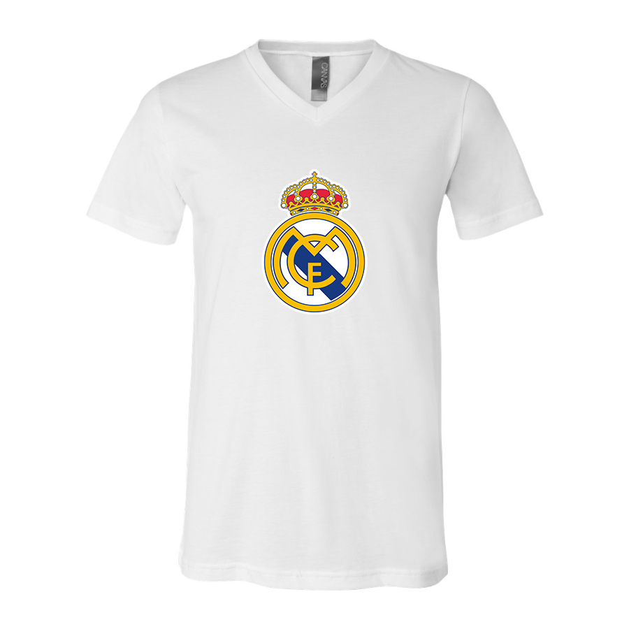 Men’s Real Madrid Soccer  - BELLA + CANVAS - Jersey V-Neck Tee - 3005