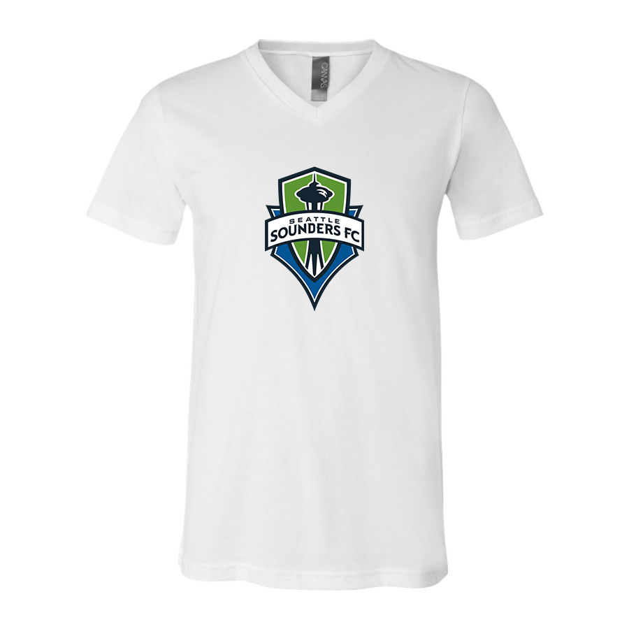 Men’s  Seattle Sounders FC - BELLA + CANVAS - Jersey V-Neck Tee - 3005