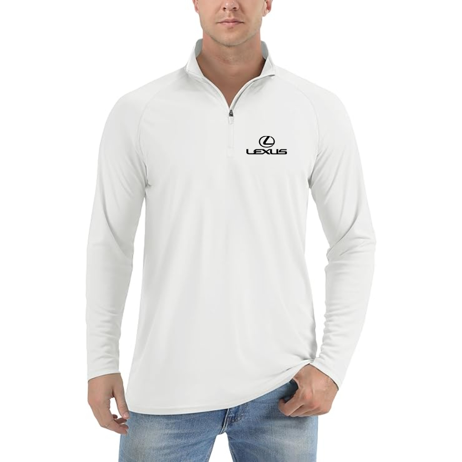 Men’s Lexus Car - Lightweight Quarter-Zip Athletic Shirt – Long Sleeve Polyester Wear