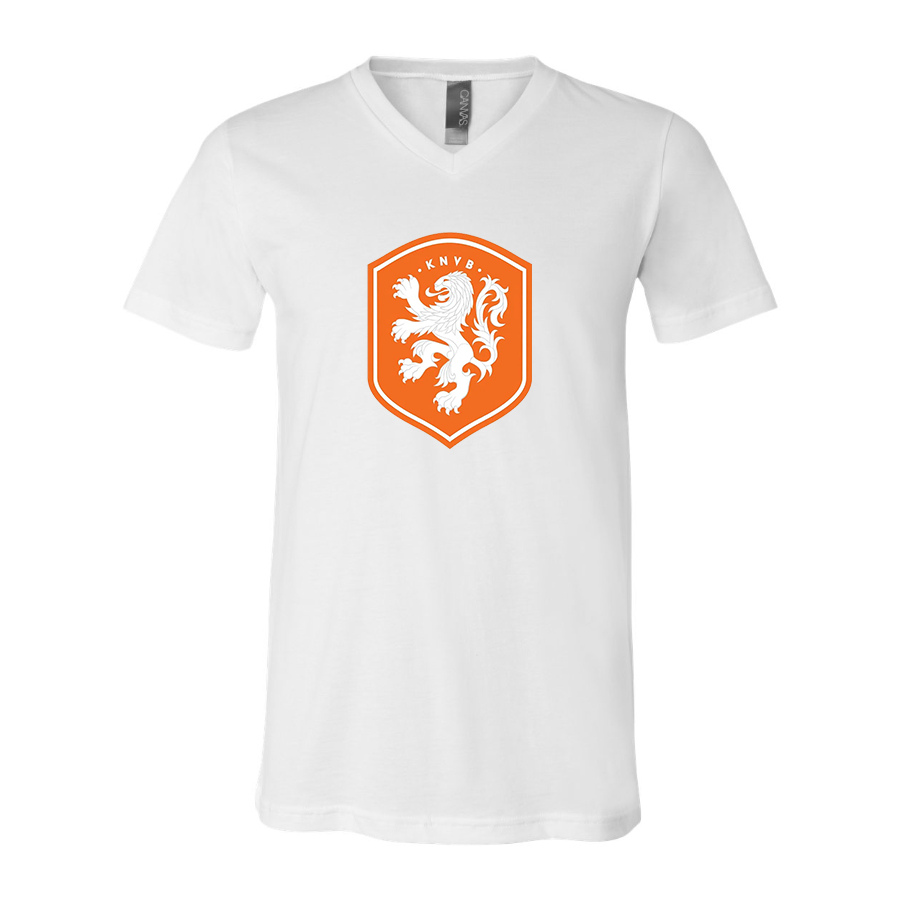 Men’s  Netherlands National Soccer Team  - BELLA + CANVAS - Jersey V-Neck Tee - 3005