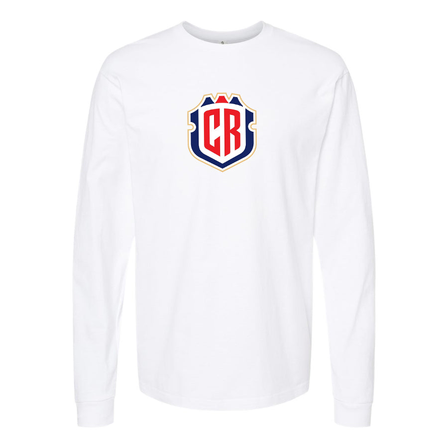Youth Kids Costa Rica National Soccer Team Long Sleeve T-Shirt