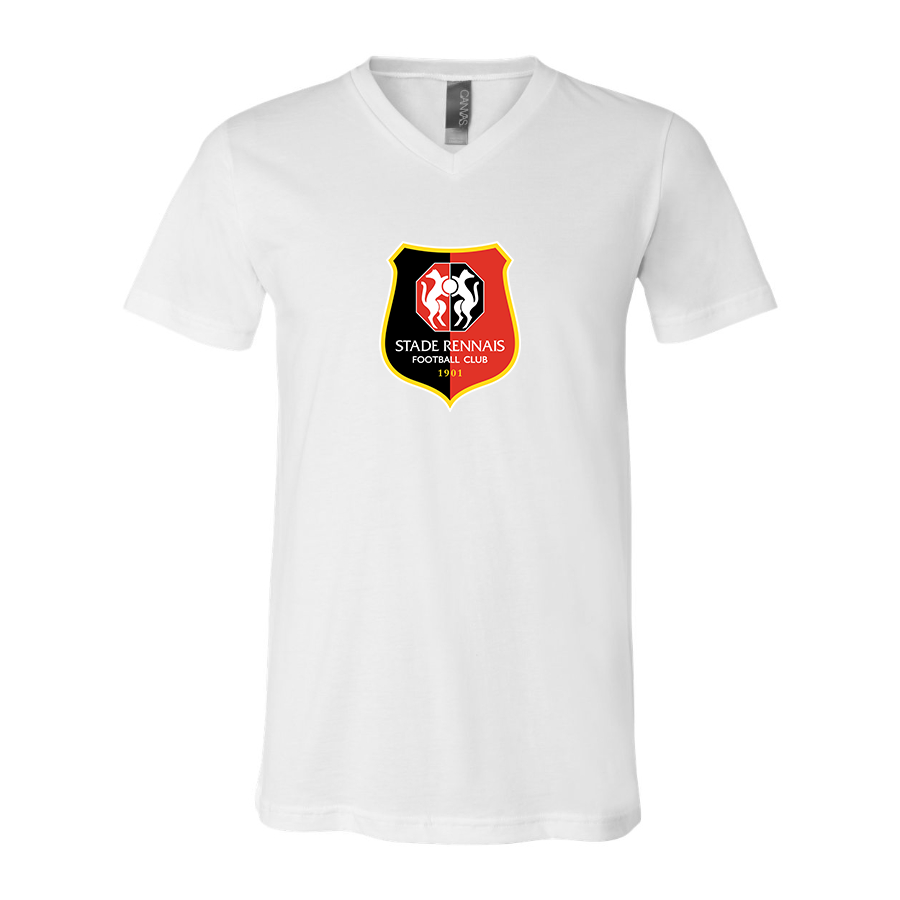 Men’s Stade Rennais FC - BELLA + CANVAS - Jersey V-Neck Tee - 3005