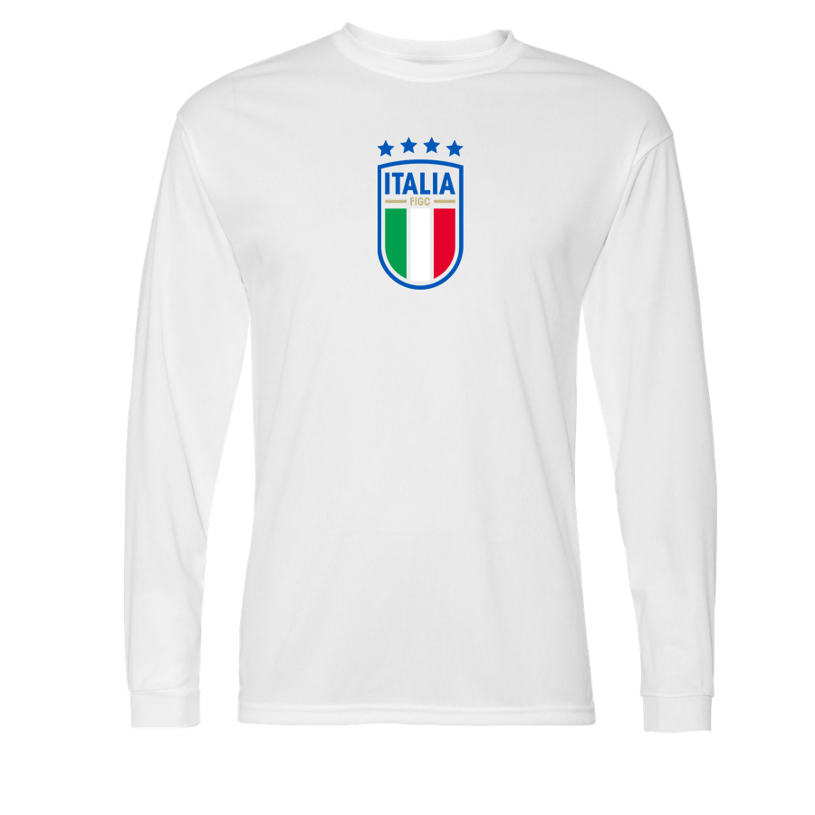 Men’s Italy National Soccer Team  - C2 Sport - Performance Long Sleeve T-Shirt - 5104