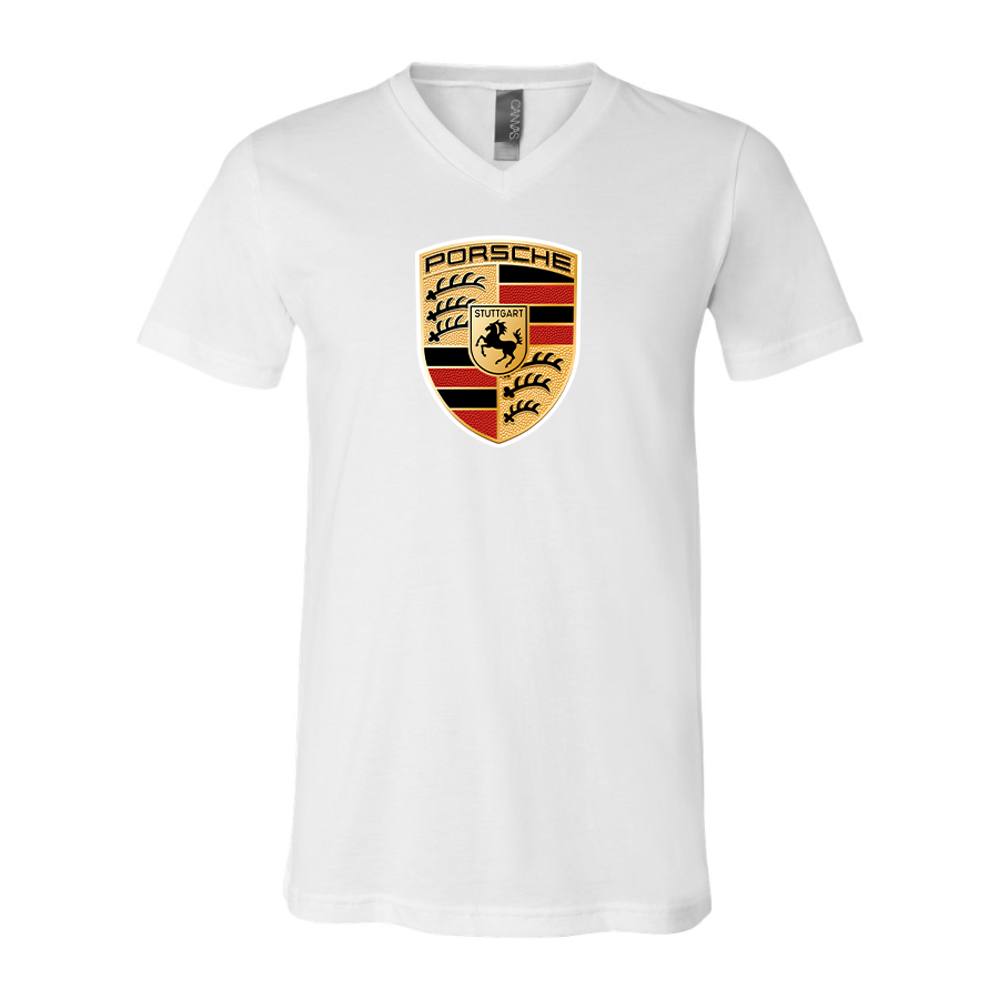 Men’s Porsche Car - BELLA + CANVAS - Jersey V-Neck Tee - 3005